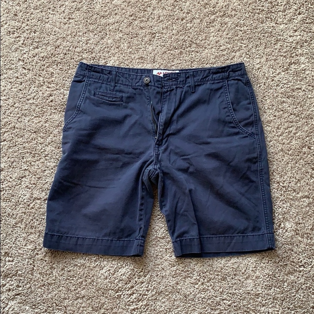 Navy Arizona Jean company flat front shorts.